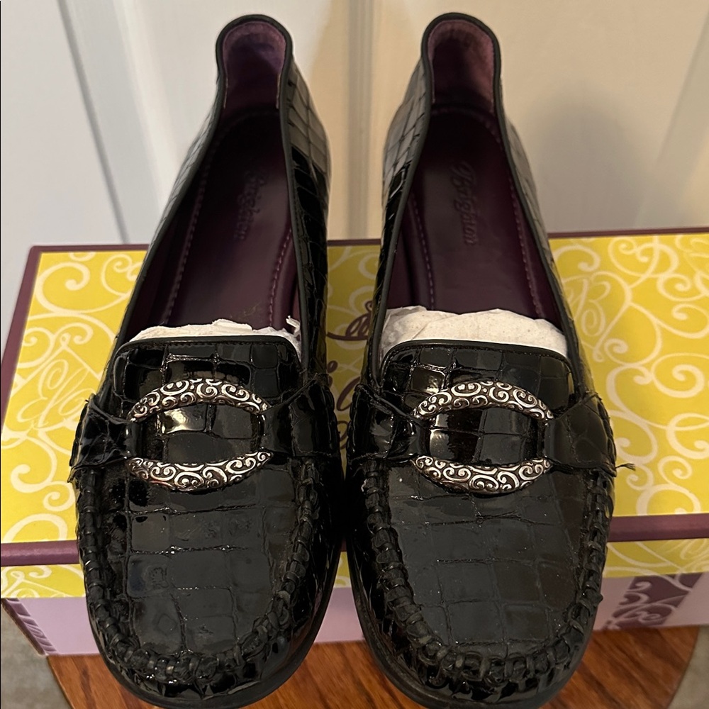 Brighton Sz 8.5 Black Loafers